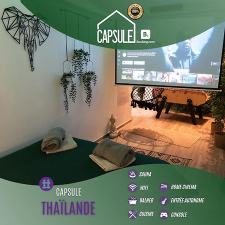 Capsule Thailande I Sauna I Balnéo I Console I jeux en bois I Cinéma I cour intérieure Trith-Saint-Leger Exterior foto